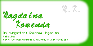 magdolna komenda business card